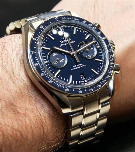 omega speedmaster chronograph blue